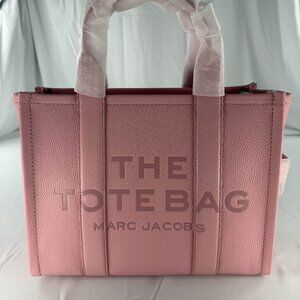 Auth NWT $450 Marc Jacobs Women’s The Leather Medium Tote In Ribbon Pink